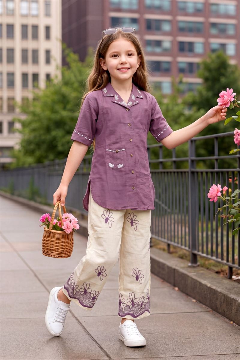 Lillybell matched shirt and trouser co-ord sets for girls